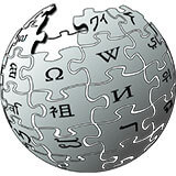 wikipedia globe logo on white background